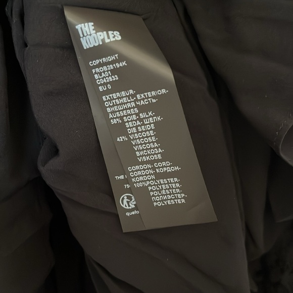 NWT $455 The Kooples LONG BLACK SNAKESKIN JACQUARD DRESS size 3 - Picture 10 of 17